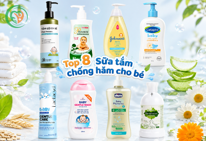 Top 8 sữa tắm chống hăm cho bé dịu nhẹ, an toàn được nhiều mẹ lựa chọn 