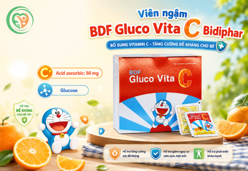 Viên ngậm BDF Gluco Vita C Bidipha