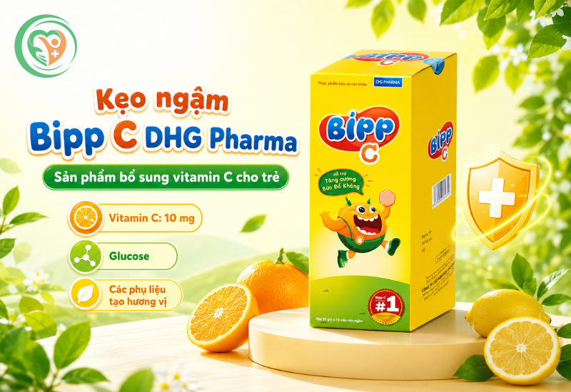 Kẹo ngậm Bipp C DHG Pharma