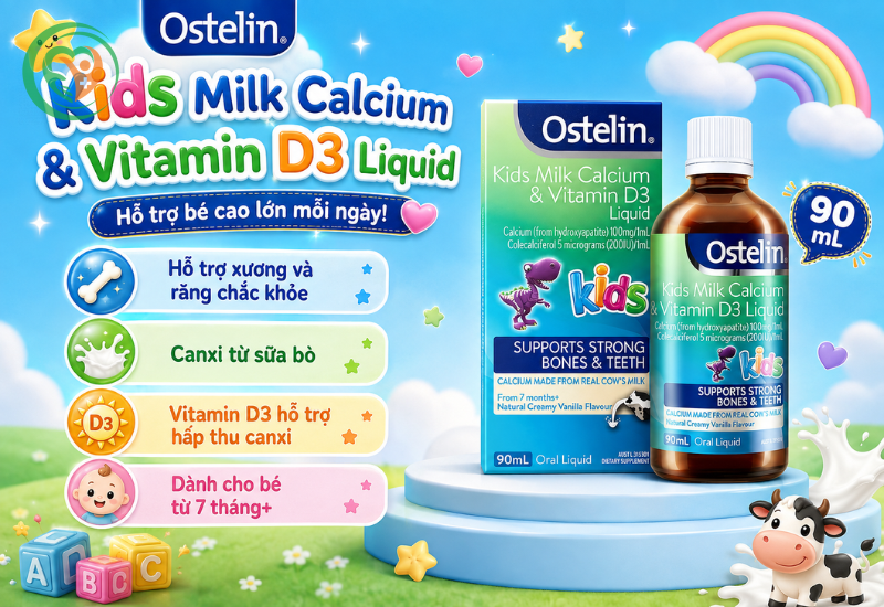 Ostelin Kids Milk Calcium & Vitamin D3 Liquid