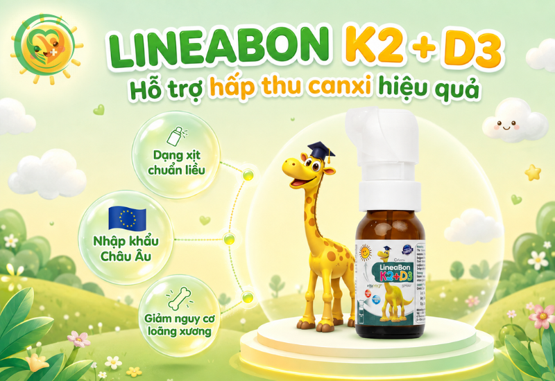 LineaBon K2 + D3 dạng xịt