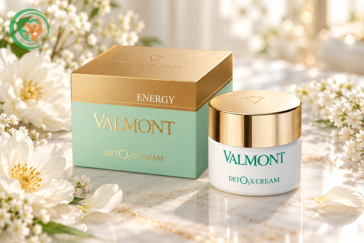 Kem dưỡng DetO2x Cream Valmont hỗ trợ thanh lọc, giúp da căng mọng (Hũ 45ml)