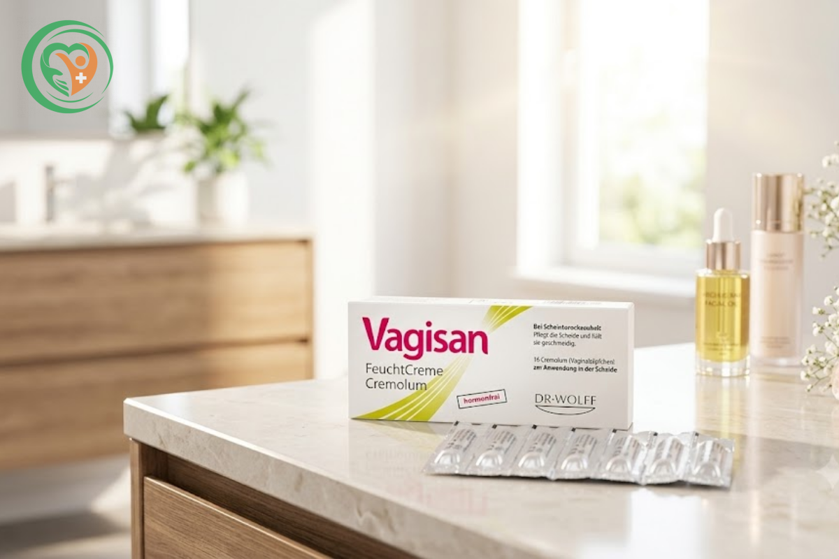 Viên Đặt Dưỡng Ẩm Vùng Kín Vagisan FeuchtCreme Cremolum (Hộp 16 viên)