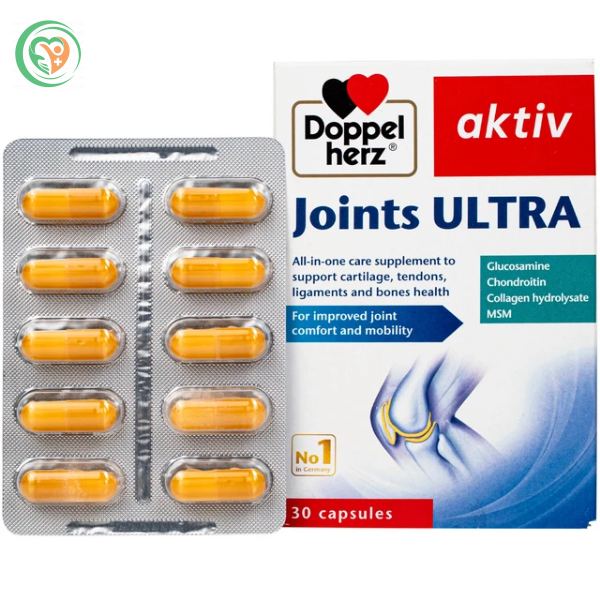 Viên uống Doppelherz Aktiv Joints Ultra hỗ trợ bổ sung dịch khớp và bảo vệ sụn (Hộp 30 viên)