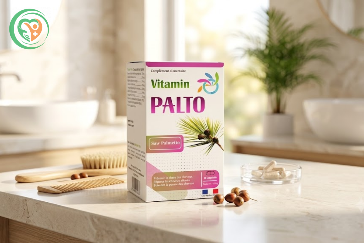 Viên uống Palto chống rụng tóc, hói đầu, kích thích tóc mọc dày hơn và hỗ trợ làm đen tóc (hộp 60 viên)